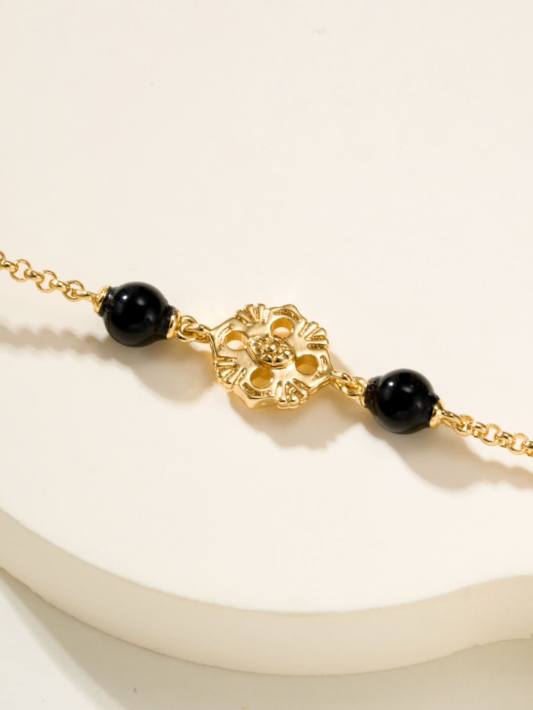 Van Cleef & Arpels Gold and Black Enamel Bracelet